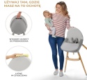 Krzesełko do karmienia Kinderkraft FINI 2 2w1 – Szare (Grey)
