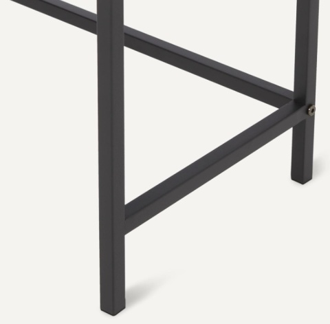 Amazon Basics Konsola Stolik z Półką - Dąb/Metal - 100 x 30 x 80 cm