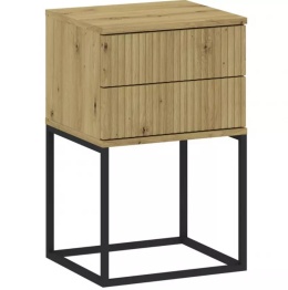 Szafka Nocna 2S-40 Bezuchwytowa - Dąb Artisan - 40 cm