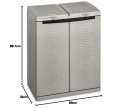 Terry Ecocab 2 - Szafka do Segregacji Odpadów - 2 x 110L - Szara