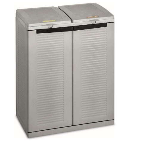 Terry Ecocab 2 - Szafka do Segregacji Odpadów - 2 x 110L - Szara