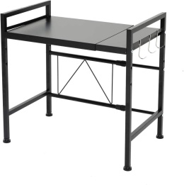 Regulowany Stojak Organizer na Mikrofalówkę Luchs - Czarny - 3 Haczyki