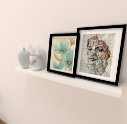 Henor Półka Ścienna z Ukrytym Wspornikiem - Biały Mat - 90 x 20 x 2,5 cm