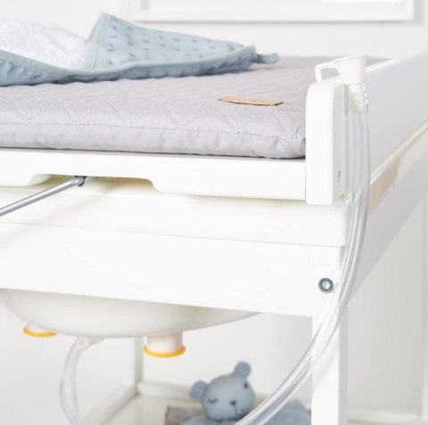 Roba Baby Pool - Mobilny Przewijak z Wanną i Półkami - Biały