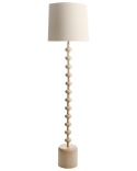 Beliani Lampa Podłogowa KRIOS Jasnobrązowa Metalowa z Abażurem 159 cm