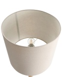 Beliani Lampa Podłogowa KRIOS Jasnobrązowa Metalowa z Abażurem 159 cm