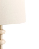 Beliani Lampa Podłogowa KRIOS Jasnobrązowa Metalowa z Abażurem 159 cm