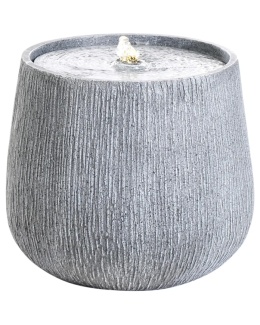 Fontanna ogrodowa LED CASCATA szara – dekoracyjna fontanna zewnętrzna, żywica, 33 cm