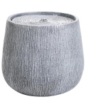 Fontanna ogrodowa LED CASCATA szara – dekoracyjna fontanna zewnętrzna, żywica, 33 cm