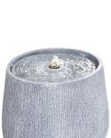 Fontanna ogrodowa LED CASCATA szara – dekoracyjna fontanna zewnętrzna, żywica, 33 cm