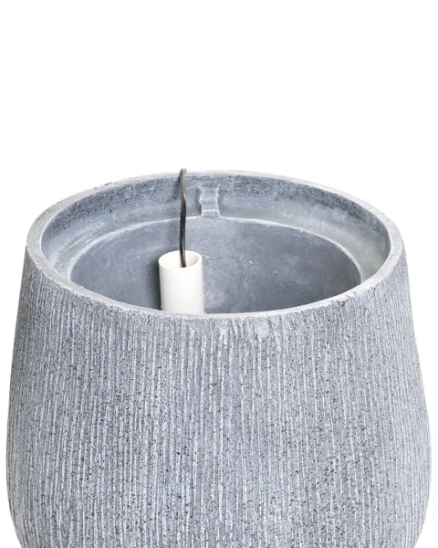 Fontanna ogrodowa LED CASCATA szara – dekoracyjna fontanna zewnętrzna, żywica, 33 cm