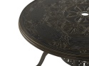 BELIANI SAPRI Stół ogrodowy 100 cm ciemnobrązowy aluminiowy vintage