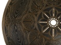 BELIANI SAPRI Stół ogrodowy 100 cm ciemnobrązowy aluminiowy vintage