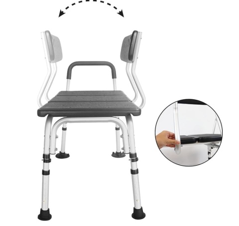 Aluminiowa Ławka Transferowa do Wanny PEPE Mobility - Regulowana Wysokość - Czarna - Do 100 kg