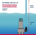 T.I.P. Extrema 700/16-3 IX Budowlana Pompa Zanurzeniowa do Wody Brudnej - 400 V - 2500 W - 42 000 l/h