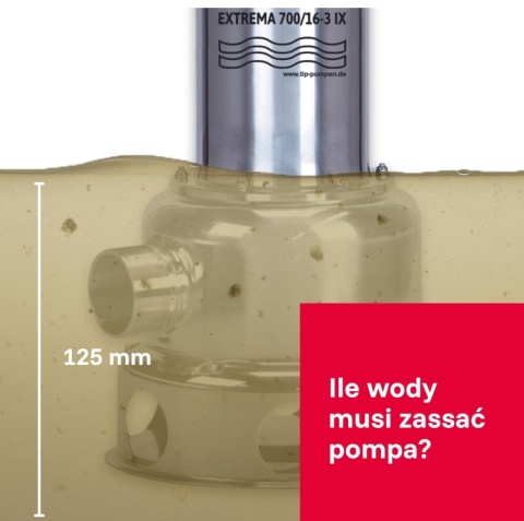 T.I.P. Extrema 700/16-3 IX Budowlana Pompa Zanurzeniowa do Wody Brudnej - 400 V - 2500 W - 42 000 l/h