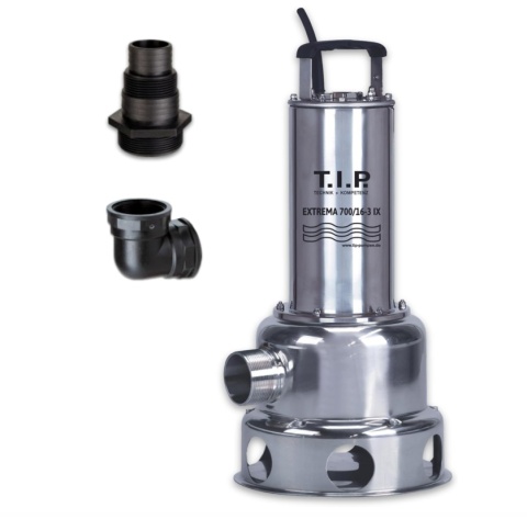 T.I.P. Extrema 700/16-3 IX Budowlana Pompa Zanurzeniowa do Wody Brudnej - 400 V - 2500 W - 42 000 l/h