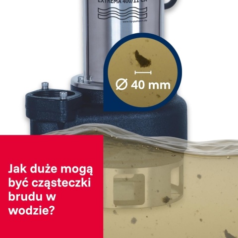 T.I.P. Extrema 400/11 CX Budowlana Pompa Zanurzeniowa do Wody Brudnej - 230 V - 24 000 l/h