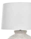 Beliani Lampa stołowa CAINE jasnobeżowa ceramiczna z kloszem 60 cm