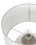Beliani Lampa stołowa CAINE jasnobeżowa ceramiczna z kloszem 60 cm
