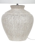 Beliani Lampa stołowa CAINE jasnobeżowa ceramiczna z kloszem 60 cm