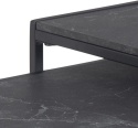 AC Design Furniture Ingelise zestaw 2 stolików kawowych czarny marmur kwadratowe