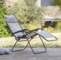 Lafuma Mobilier R Clip Luksusowy Fotel Relaksacyjny / Leżak Składany - Pozycja Zero Gravity - Żytni Beż