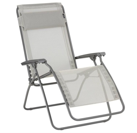 Lafuma Mobilier R Clip Luksusowy Fotel Relaksacyjny / Leżak Składany - Pozycja Zero Gravity - Żytni Beż