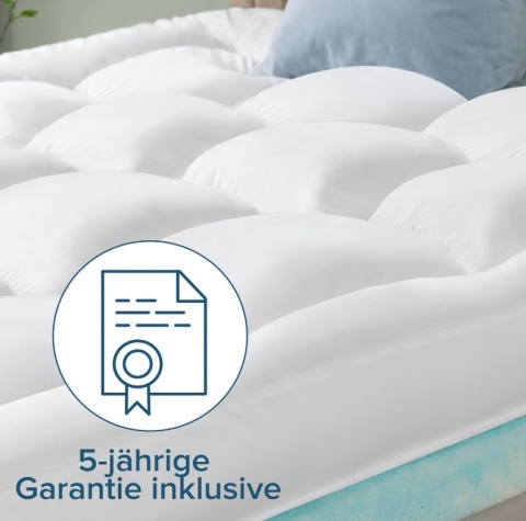 Zinus Ortopedyczny Materac Nawierzchniowy z Pianki Visco - 140 x 200 cm - Grubość 10 cm