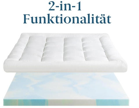 Zinus Ortopedyczny Materac Nawierzchniowy z Pianki Visco - 140 x 200 cm - Grubość 10 cm