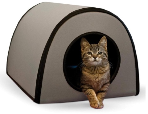 K&H Pet Products Thermo Mod Kitty Shelter - Ogrzewany i Izolowany Domek dla Kota na Zewnątrz - Mata 25W