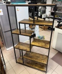 Regał Industrialny Loft – Rustykalny Brąz | Asymetryczny | 100x180x30 cm | Metalowa Rama
