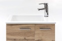 Schildmeyer Matteo szafka pod umywalkę 50 cm dąb wiejski wisząca z ceramiczną umywalką