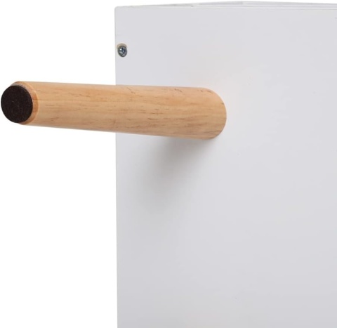 Stolik kawowy INMOZATA Lift Up Top biały 110 cm z podnoszonym blatem i schowkiem
