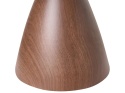 Stolik pomocniczy CORELLA okrągły – szkło hartowane, brązowo-czarny, styl retro, 45 cm