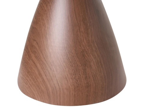 Stolik pomocniczy CORELLA okrągły – szkło hartowane, brązowo-czarny, styl retro, 45 cm