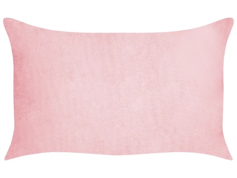 Zestaw 2 poduszek dekoracyjnych MILLET 30x50 cm sztruks – różowe, wzór geometryczny, zdejmowana poszewka