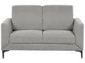 Beliani FENES sofa 2-osobowa szara tapicerowana retro do salonu