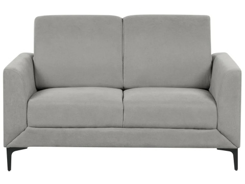 Beliani FENES sofa 2-osobowa szara tapicerowana retro do salonu