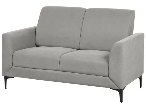 Beliani FENES sofa 2-osobowa szara tapicerowana retro do salonu