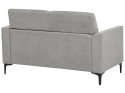 Beliani FENES sofa 2-osobowa szara tapicerowana retro do salonu