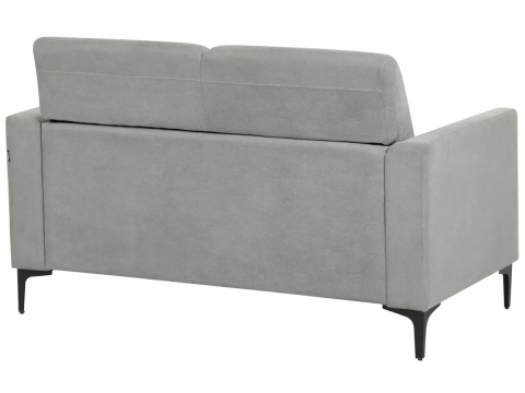 Beliani FENES sofa 2-osobowa szara tapicerowana retro do salonu