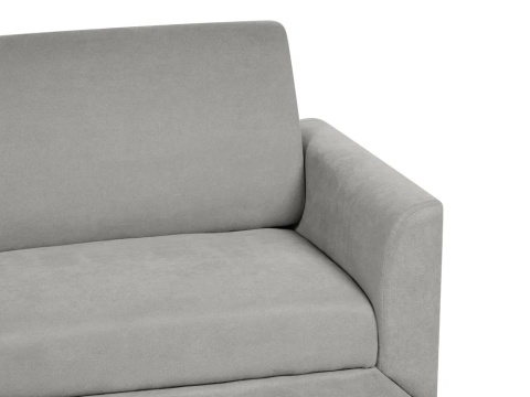 Beliani FENES sofa 2-osobowa szara tapicerowana retro do salonu