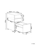 Beliani Szafka biurowa BOLSENA Metal Zielona z 3 szufladami na klucz 60 cm
