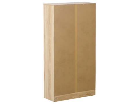 Beliani Szafka na buty LYNWOOD Jasnobrązowa 60 x 24 x 113 cm z żebrowanymi frontami do 12 par butów