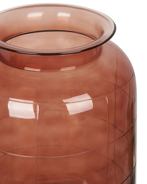 Beliani VINDALOO Wazon na kwiaty 35 cm szkło z recyklingu złoty brąz ręcznie wykonany