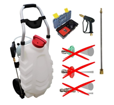 Forum Equipement® PRO SPRAYER – Profesjonalny Samodzielny Opryskiwacz Akumulatorowy na Wózku – Pojemność: 30L