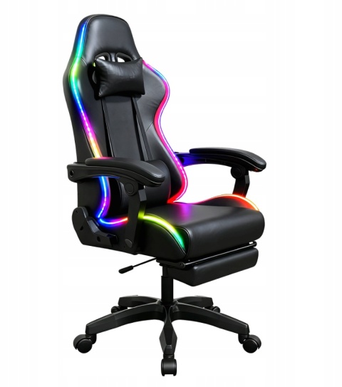 X-Gamer® CyberPulse LED Pro – Profesjonalny Ergonomiczny Fotel Gamingowy i Krzesło Biurowe – Wielofunkcyjny Masaż USB