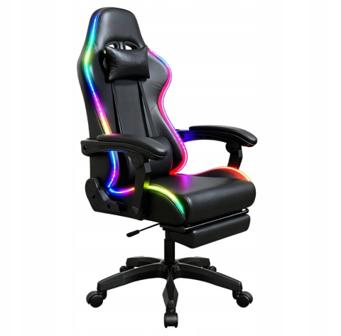X-Gamer® CyberPulse LED Pro – Profesjonalny Ergonomiczny Fotel Gamingowy i Krzesło Biurowe – Wielofunkcyjny Masaż USB