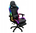 X-Gamer® CyberPulse LED Pro – Profesjonalny Ergonomiczny Fotel Gamingowy i Krzesło Biurowe – Wielofunkcyjny Masaż USB